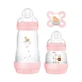 MAM Starter Set Easy Start Anti-Colic pentru 0+ luni Sticlă din plastic cu tetină din silicon 260ml & 130ml & suzetă Start