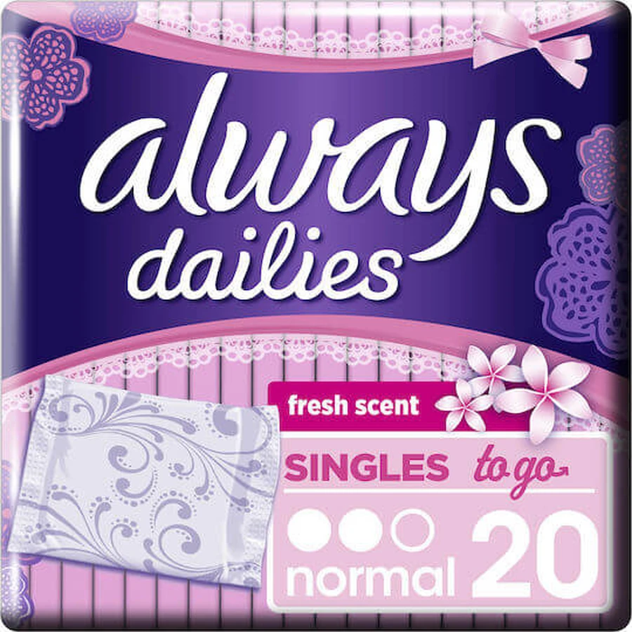 ALWAYS Dailies To Go Normal Fresh Utilizare zilnică 20 bucăți