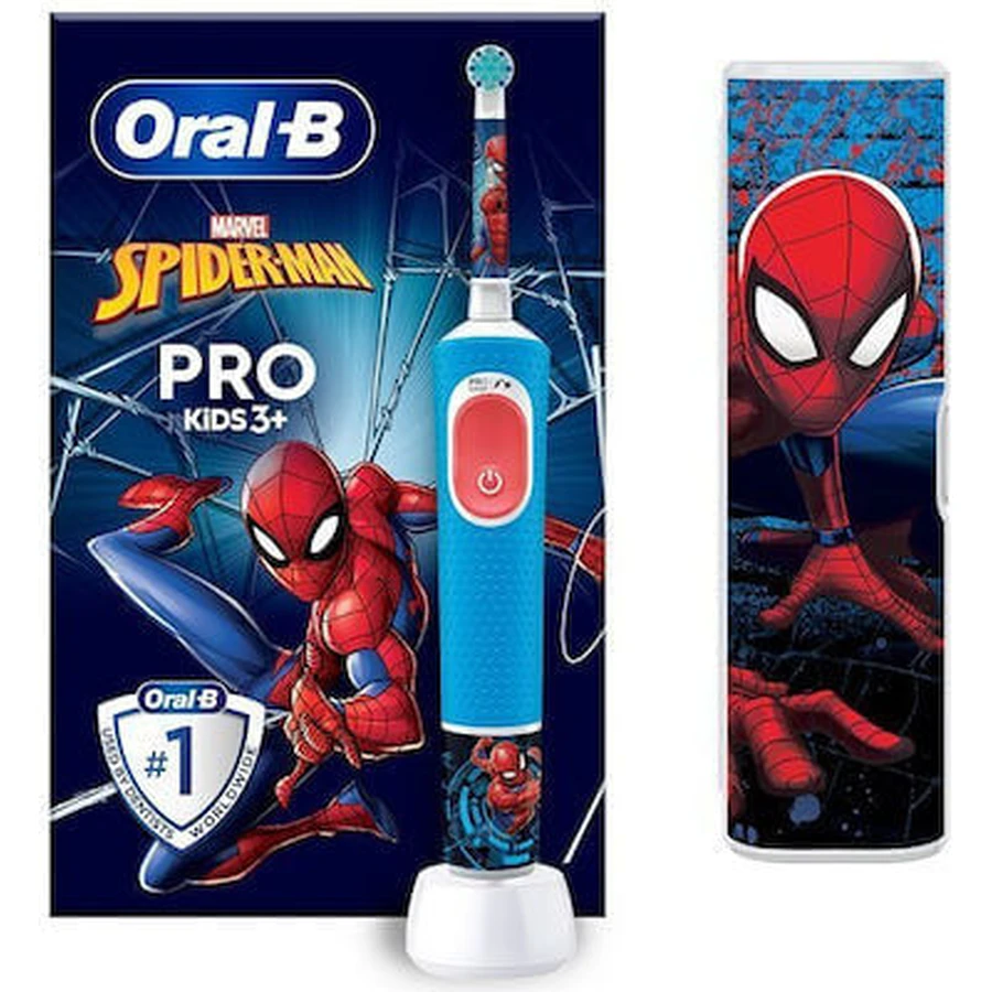 ORAL B Vitality Pro elektrische tandenborstel Spider-Man met reisetui voor kinderen vanaf 3 jaar