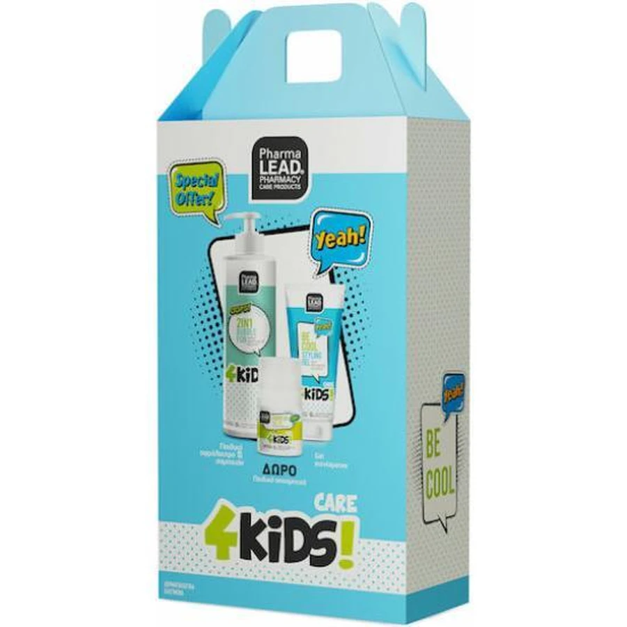 PHARMALEAD Promo 4Kids Bubble Fun 2 In 1 Shampoo & Duschgel 500ml & Silky Hair Conditioner für leichtes Kämmen 150ml & Hurry Up Roll-on Creamy Deodorant 3pcs