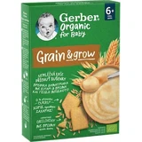 GERBER BIO Para Bebé Cereales de Cereal y Crecimiento con Trigo Avena y Sabor Galleta Sin Azúcar A partir de 6 Meses 200gr