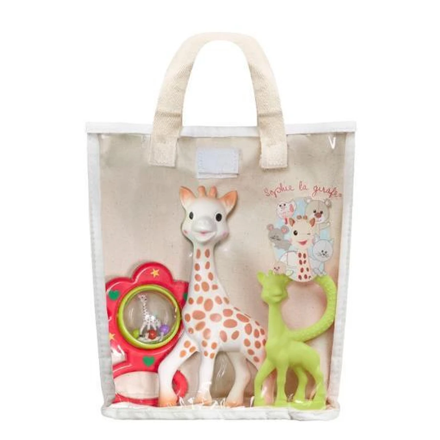 SOPHIE LA GIRAFE Coffret cadeau Sophie la Girafe avec sac, hochet et set à mâcher