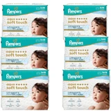 PAMPERS Wipes Baby Aqua Toallitas Sof Touch (18 Paquetes de 48 piezas) 864 Piezas