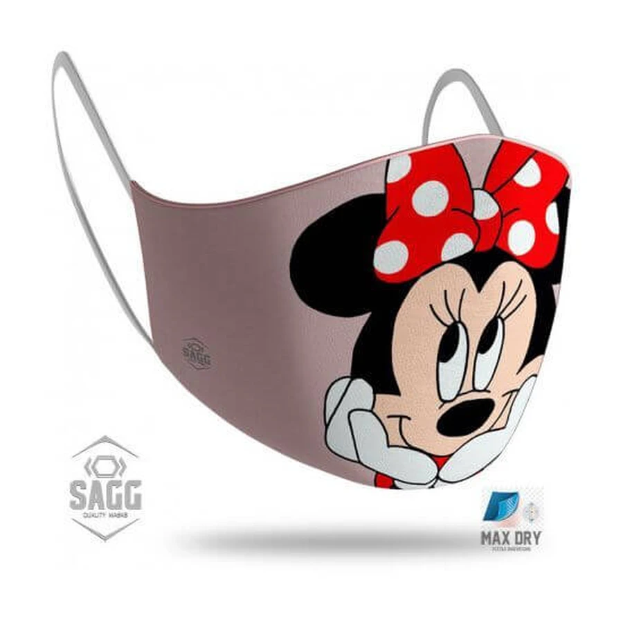 SAGG Mască textilă pentru copii Minnie Mouse 6-12 ani