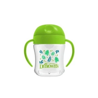 DR. BROWN'S Soft Spout Transition Cup Tasse d'apprentissage avec bec souple, couvercle et poignées 180ml 6+ mois Diverses couleurs TC 61001 - Chou
