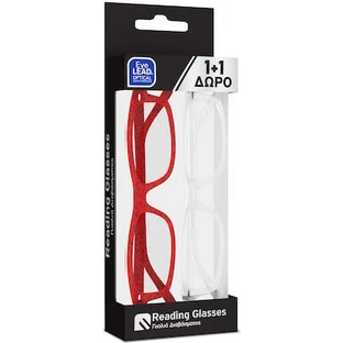 Gafas de lectura EYELEAD - Presbicia 1+1 Rojo(E224) + Transparente(E223) +2.00