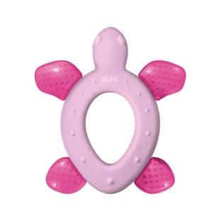 NUK Teething Ring Cool All-Around Turtle 3m+ In Various Colors - Pink