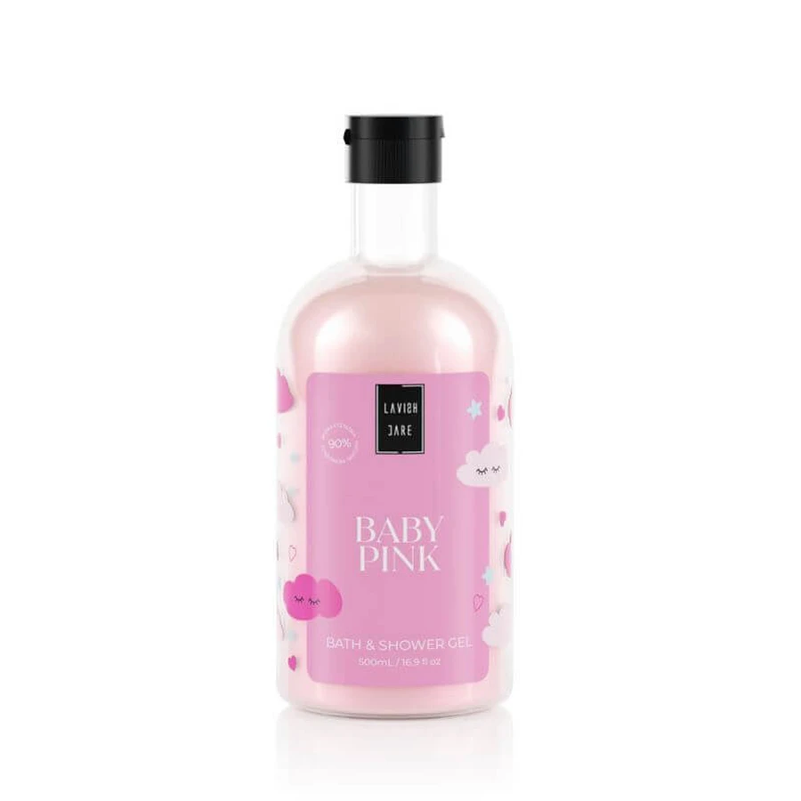 LAVISH CARE Duschgel Baby Pink Feuchtigkeitsspendendes & pflegendes Duschgel mit pudrigem Duft 500ml
