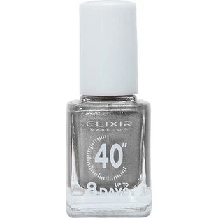 ELIXIR 40″ Up To 8 Days Glitter Nail Polish Grey 319 13ml
