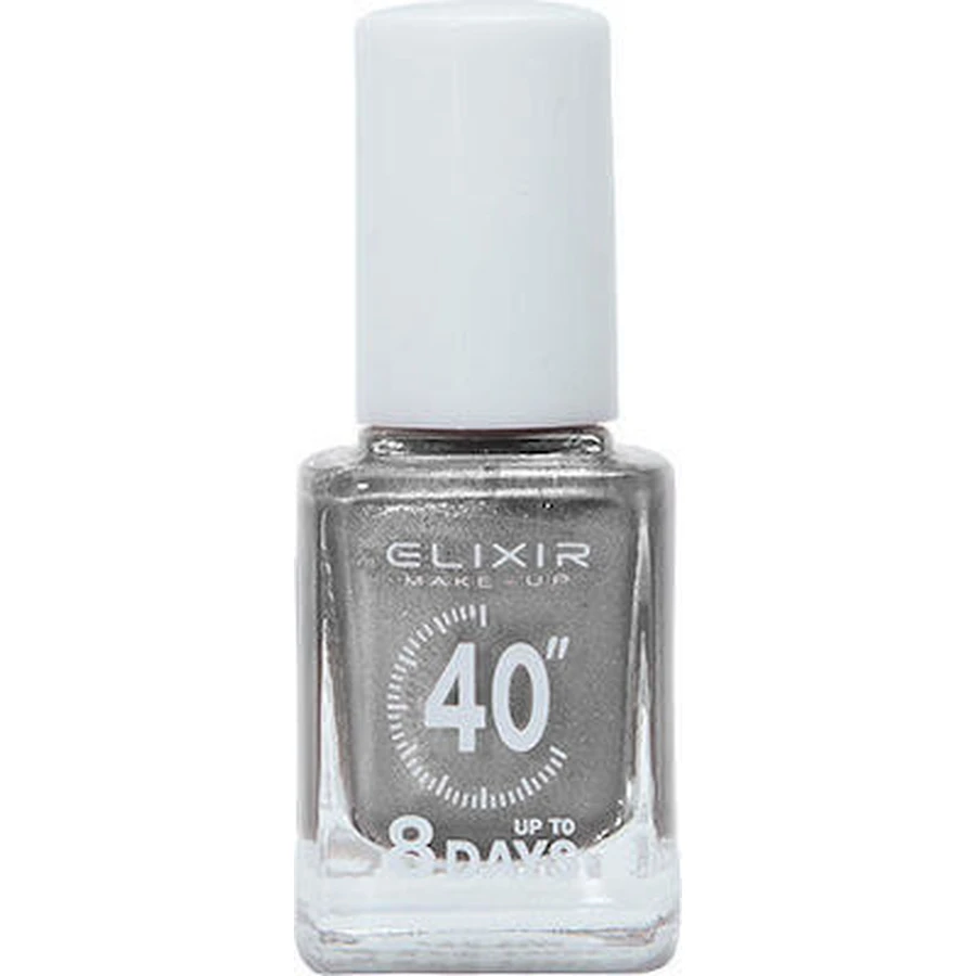 ELIXIR 40″ Up To 8 Days Glitter Nail Polish Grey 319 13ml