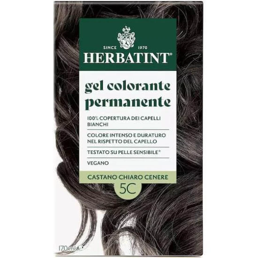 HERBATINT Permanent Haircolour Gel Ammonia Free Hair Colour 5C Brown Light Ash 170ml