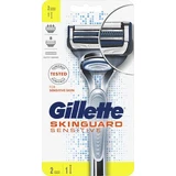 GILLETTE SkinGuard Máquina de Afeitar Para Piel Sensible 1 Máquina y 2 Recambios