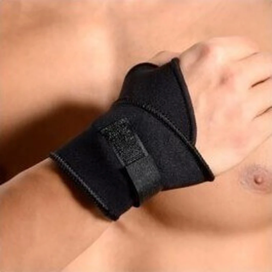 LINEA ANATOMICA 5071 Manette elastiche con pollice e legatura in colore nero