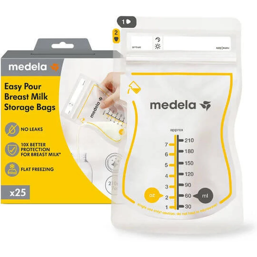 MEDELA Sacs de conservation du lait maternel faciles à verser 210ml- 25 pièces [101046326]