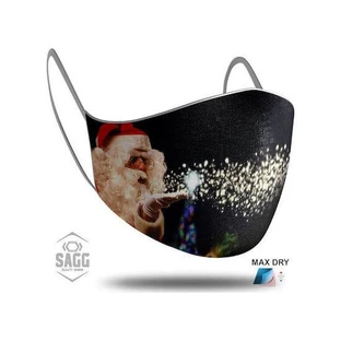 SAGG Unisex Stoffen Masker Kerstman 5