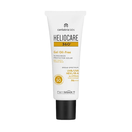 Heliocare 360 Gel de protection solaire à texture sèche avec SPF 50, 50 ml, Cantabria Labs