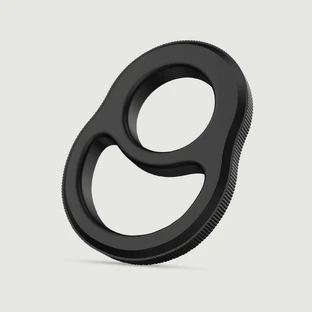Double Erector Soft Silicone Cock Ring - Schwarz