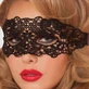 Maschera per gli occhi in pizzo incantato - Nero
