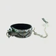 Slangenhuid halsband met riem