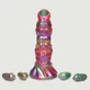 Ovipositor Larva Siliconen Dildo met Eitjes - Veelkleurig