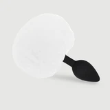 Plug Anal de Silicona Cola de Conejito para Principiantes - Blanco