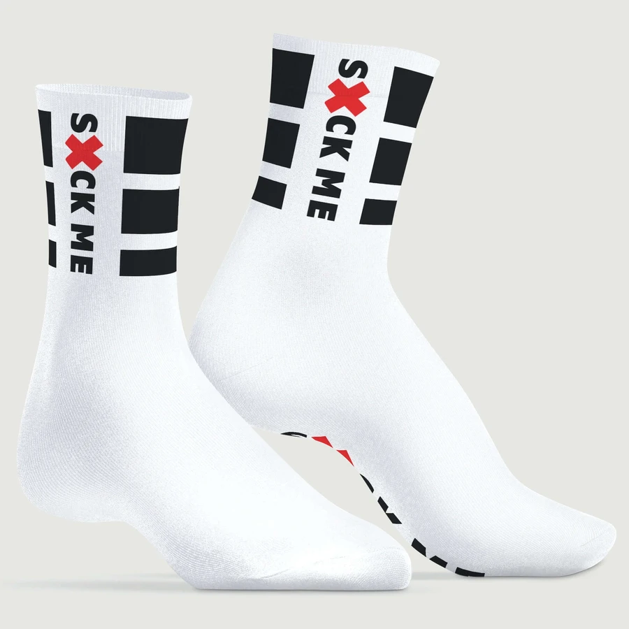SUCK ME Socks - White - 39-45