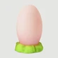 Kleine siliconen eierstekker met zuignap 9 x 5 cm - Roze