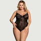 Glamour Beugel Hollywood Sheer Kant Teddy - Zwart - Large/X-Large