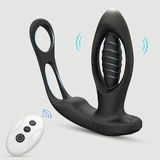 The Prostate Tickler Vibrator de prostată controlat de la distanță cu bilă internă din silicon - negru