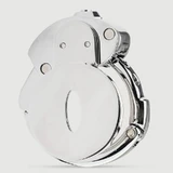 Metalen kuisheidskooi met plat slot 2,5 x 3,2 cm - Zilver
