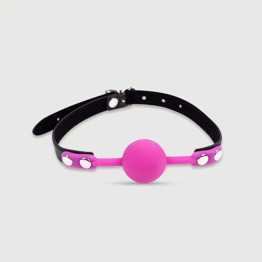 Ballknebel mit Silikonball - Fuschia