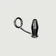 Metalen Ring 45 mm met Tunnel Butt Plug - Zilver
