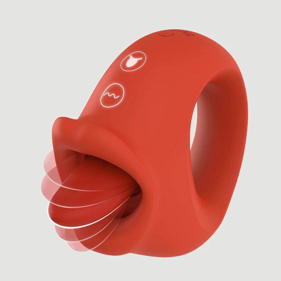 Eros Sexopolis Estimulador Vibrador de Clítoris con Lengua 10 Funciones - Rojo