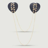 Nipple Heart Covers cu lanț de aur
