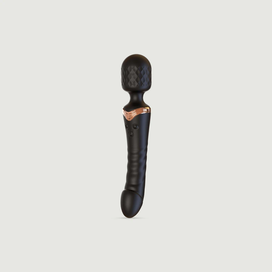 My Personal Massager Double Stimulation 2 en 1 Vibrateur et masseur mural en silicone - Noir