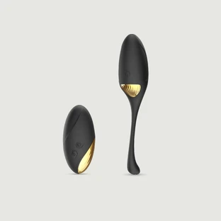 Secret Orgasm Ferngesteuerter Silikonkugelvibrator - Schwarz