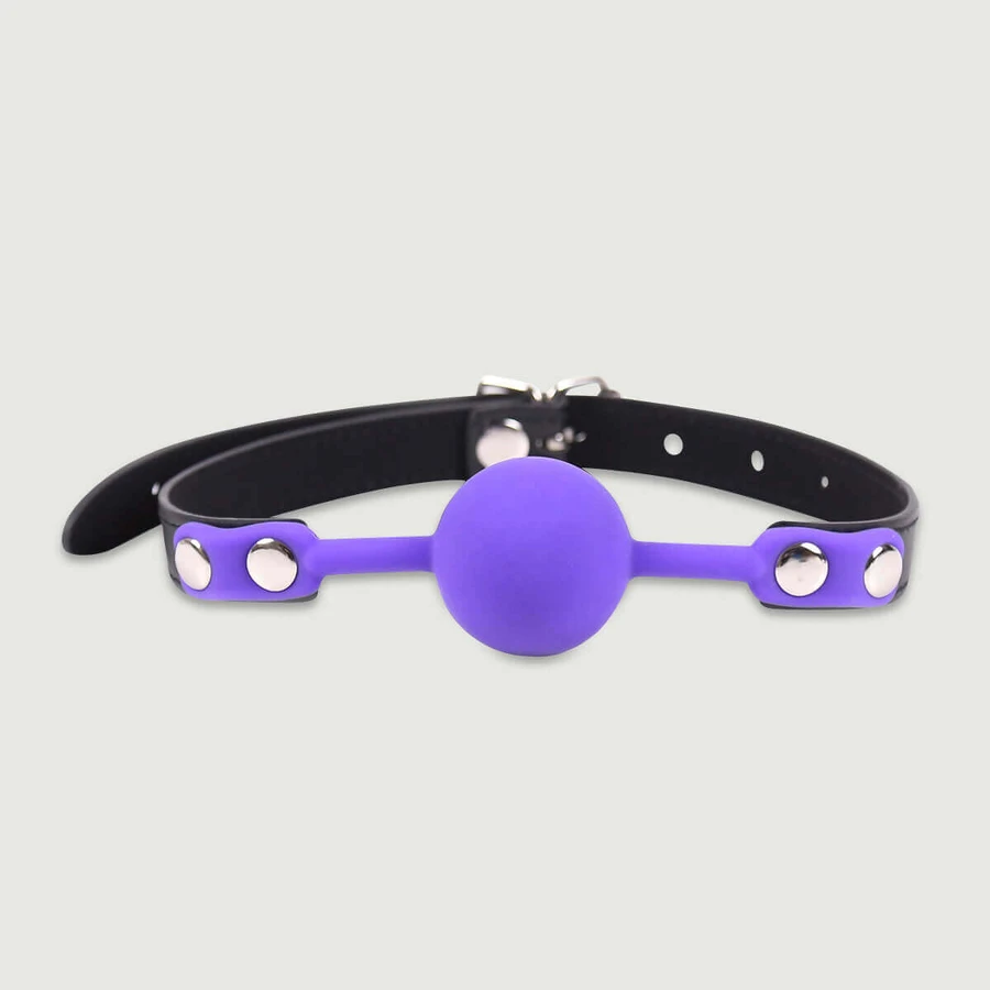Ballknebel mit Silikonball - Lila