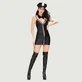 Costume sexy de policière 4 pièces - noir - petit/moyen