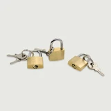 Mini Metal Padlocks With Keys - Silver/Gold