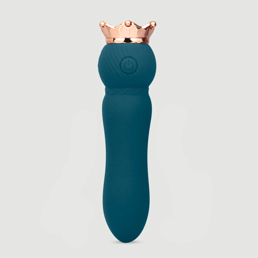 The Crown Silicone Mini Powerful Vibrator - Vert