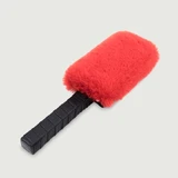 Hybrid Impact Series Dual Side Paddle With Fur & Metal Rivets - Red