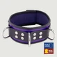 Guler din piele cu inele D - Violet