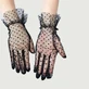 Guantes de malla con lunares - Negro - Talla única