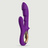 J'Adore Silicone Ribbed Rabbit Vibrator - Purple