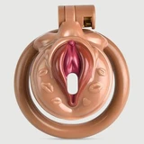 CockLock Sissy Kiss Chastity Cage - Brown