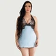 Vestito sexy con scollo a V senza schienale - Blu - Taglia grande/X-Large