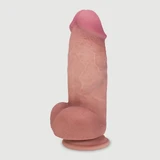 Jake 20,5 cm Thick Ultra Realistic Double Layer Silicone Dildo with Balls & Suction Cup - Flesh