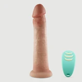 Federico 22 cm realistische op afstand bedienbare siliconen vibrator met app - Vlezig