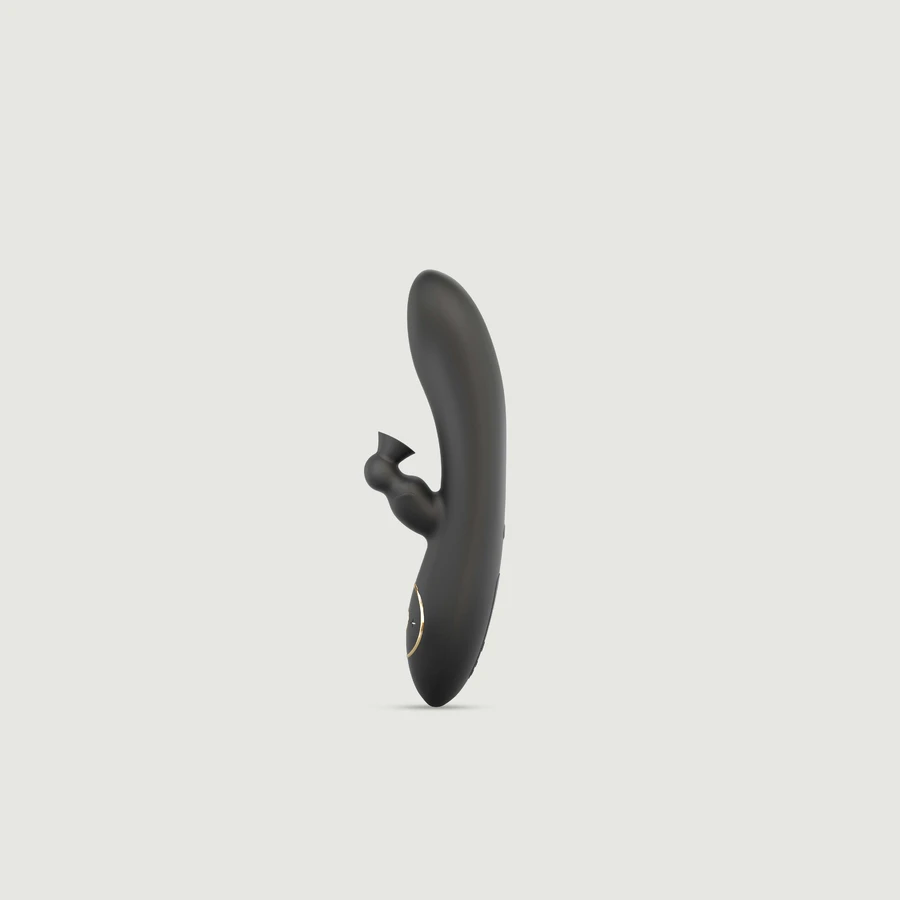 Vibratore rabbit in silicone ad aspirazione clitoridea Divine - Nero