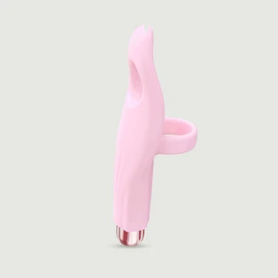 Tickle Me Vibrator cu deget cu manșon din silicon - roz